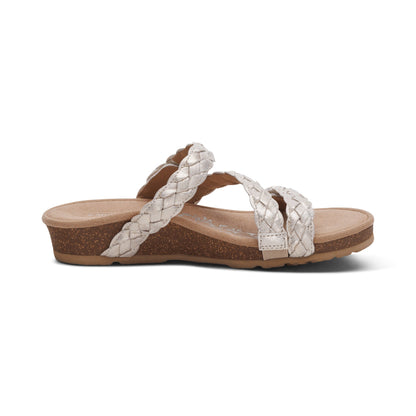 Josie Braided Slide - Champagne
