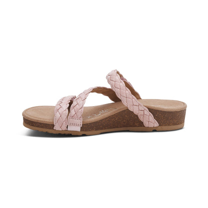 Josie Braided Slide - Rose