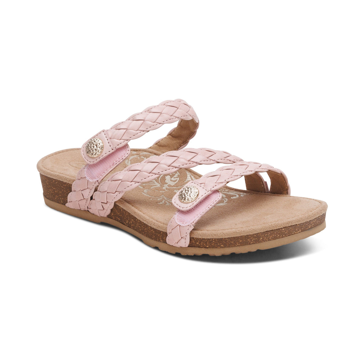 Josie Braided Slide - Rose
