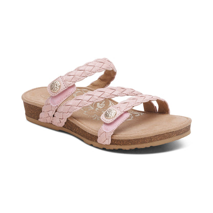 Josie Braided Slide - Rose