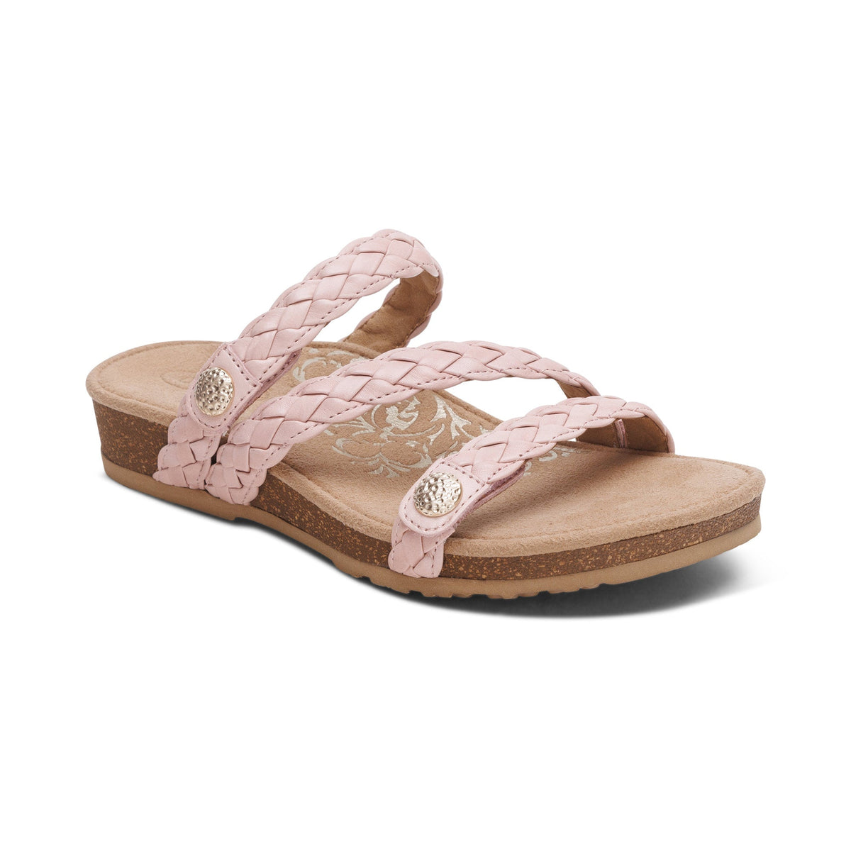 Josie Braided Slide - Rose