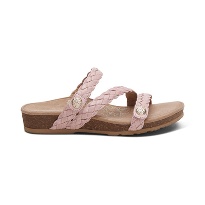Josie Braided Slide - Rose