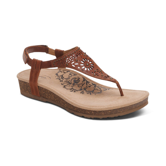 Evelyn Thong Sandal - Walnut