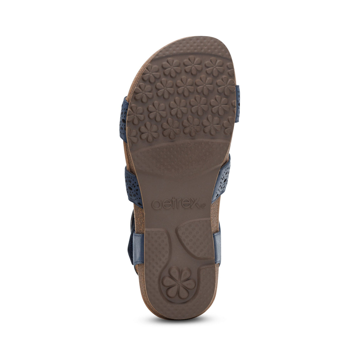 Lilly Adjustable Quarter Strap Sandal - Navy Cutout