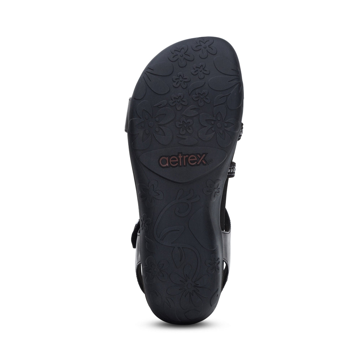 Jess Adjustable Quarter Strap Sandal - Black Sparkle