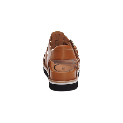Romy Quarter Strap Cork Flat Sandal - Ginger