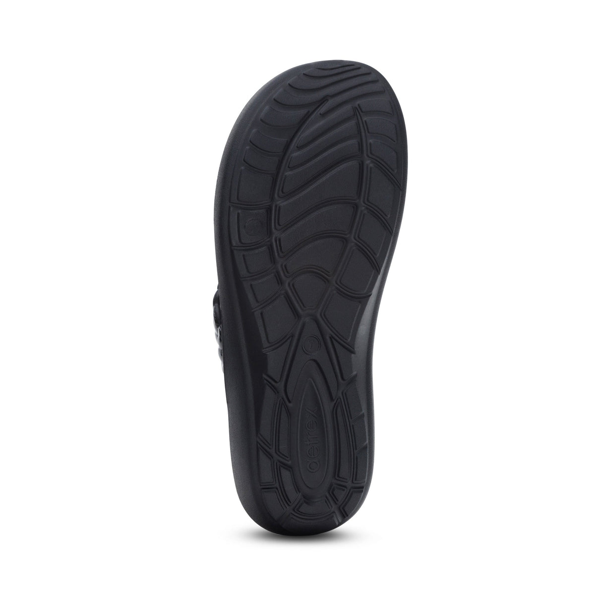 Vicki Braided Thong Sandal - Black Gloss