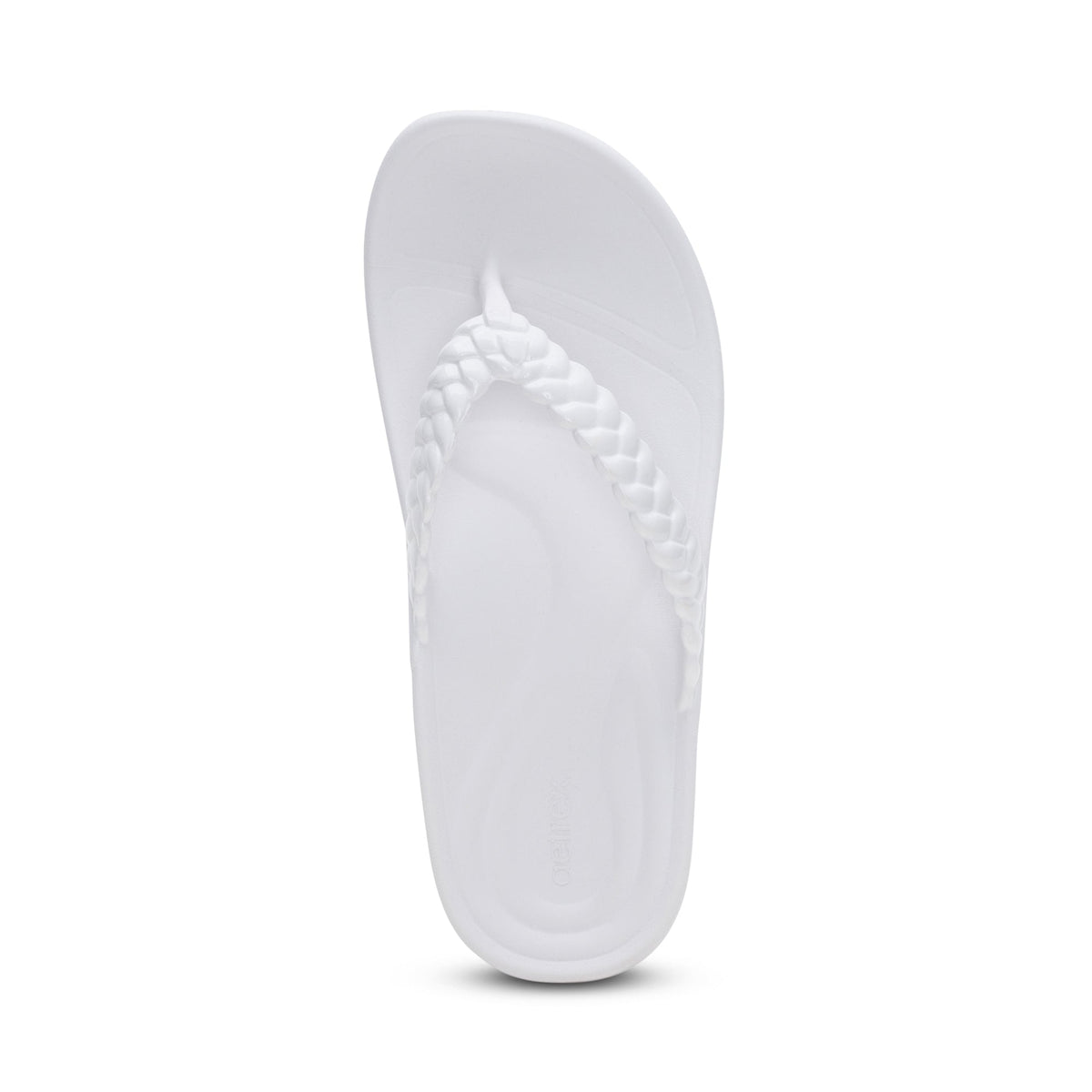 Vicki Braided Thong Sandal - White Gloss