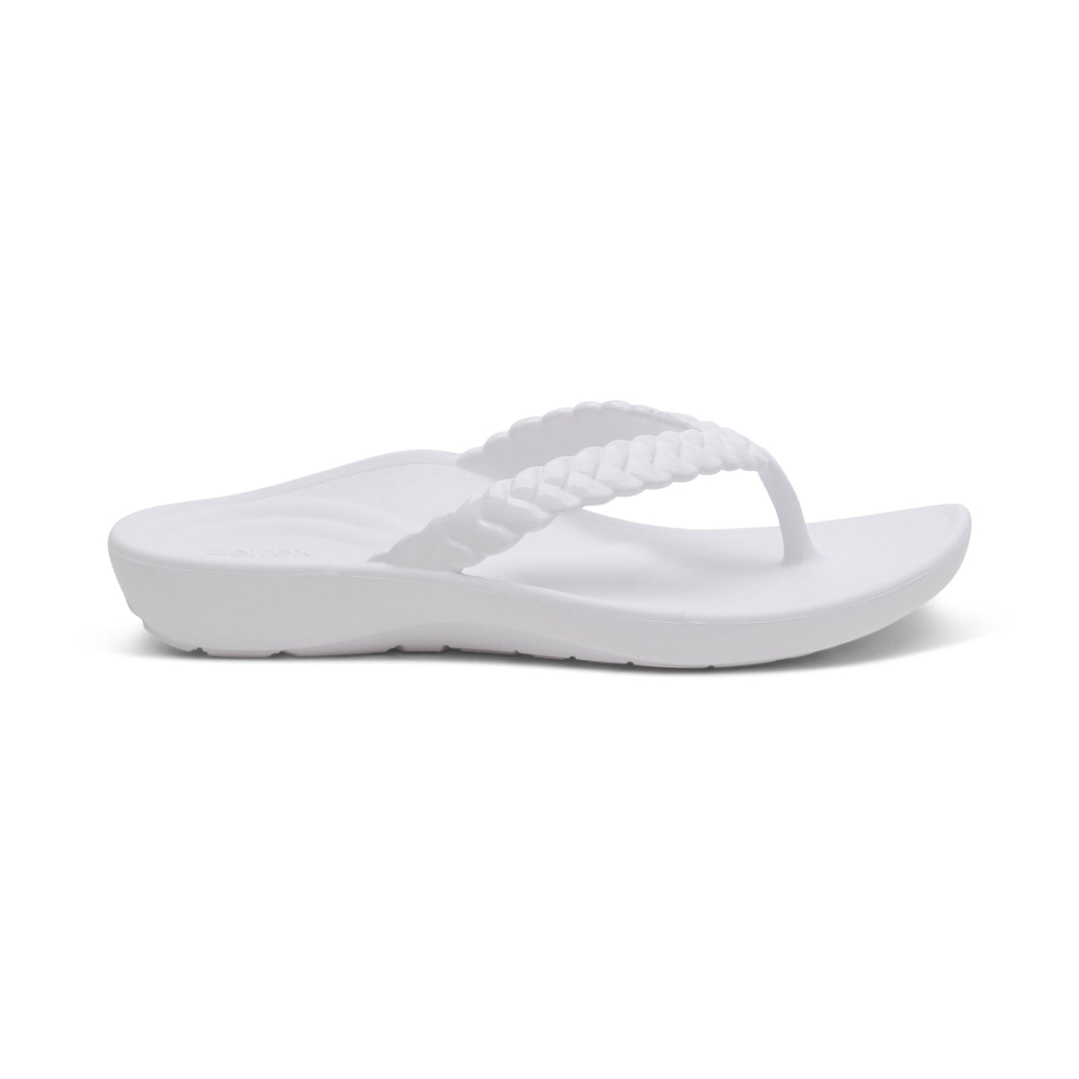 Vicki Braided Thong Sandal - White Gloss