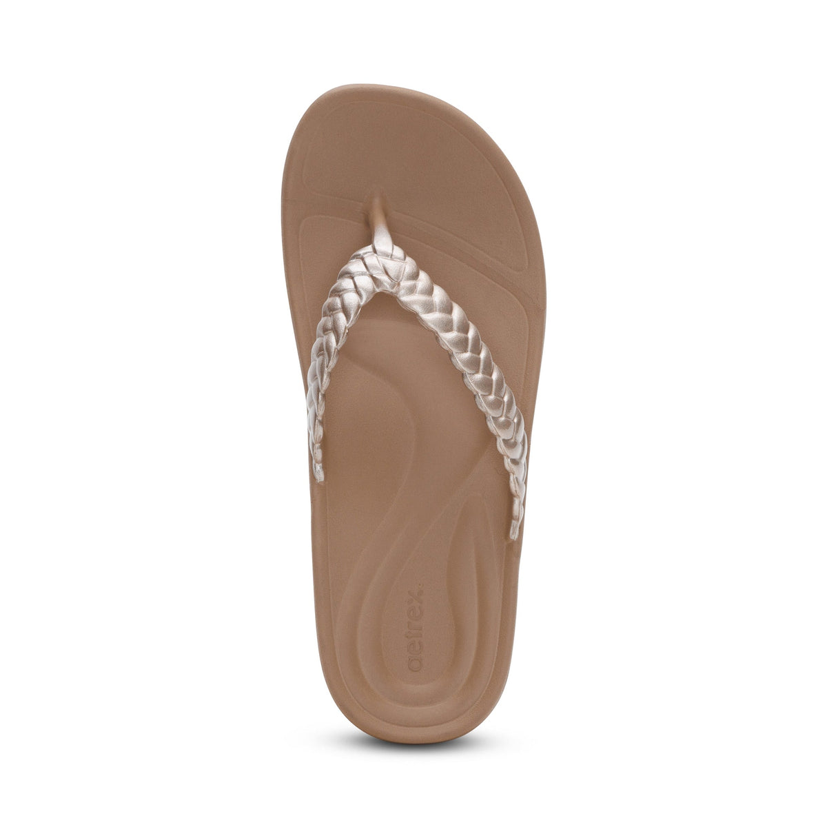 Vicki Braided Thong Sandal - Champagne Gloss