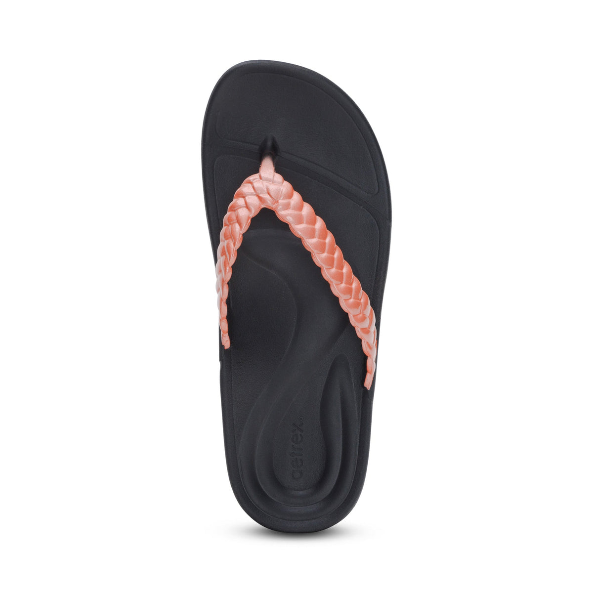 Vicki Braided Thong Sandal - Coral Gloss