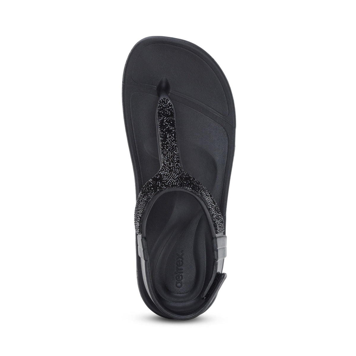 Skyler Thong Sandal - Black Embellished