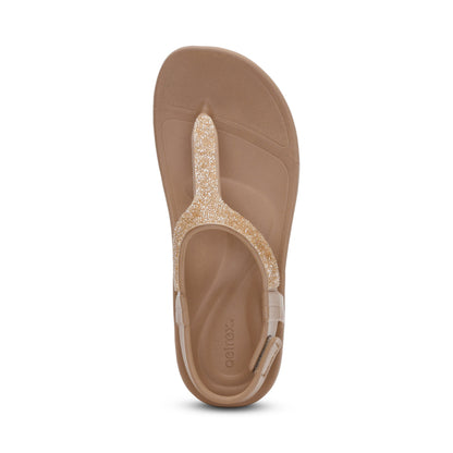 Skyler Thong Sandal - Champagne Embellished