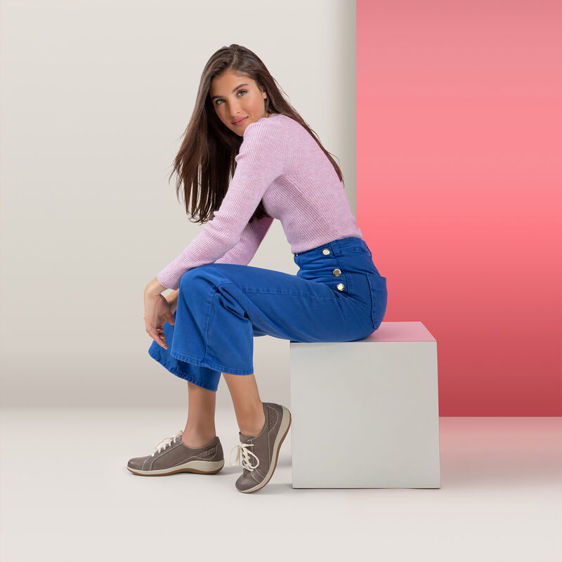 Dana Lace-Up Oxford - Warm Grey