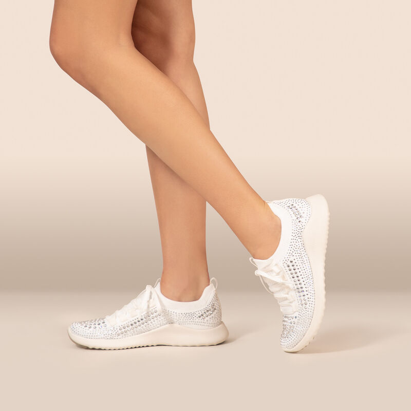 Carly Arch Support Sneaker - White Sparkle