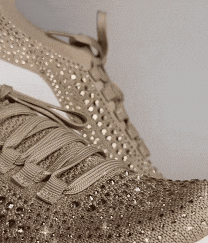 Carly Arch Support Sneaker - Tan Sparkle