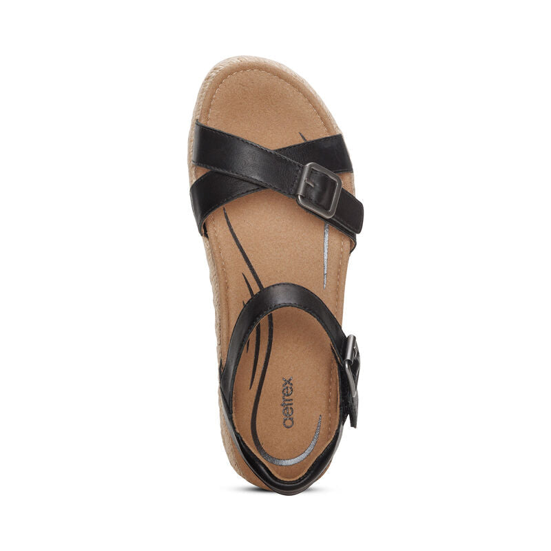 Paula Arch Support Platform Sandal - Black
