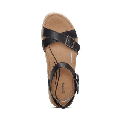 Paula Arch Support Platform Sandal - Black