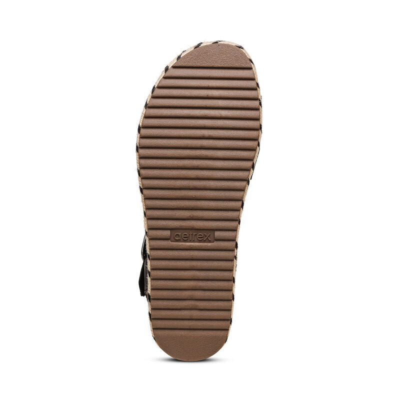 Paula Arch Support Platform Sandal - Black