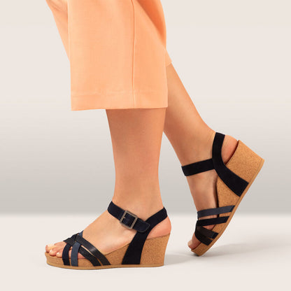 Noelle Arch Support Wedge - Navy