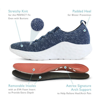 Sadie Arch Support Sneaker - Charcoal