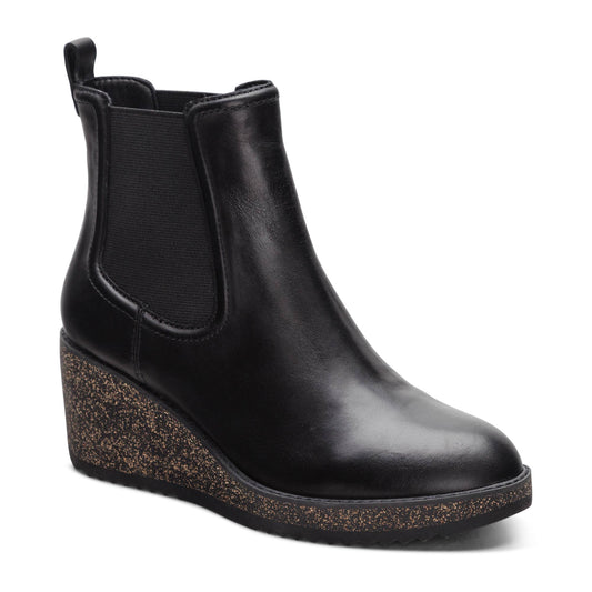 Dawn Wedge Boot - Black