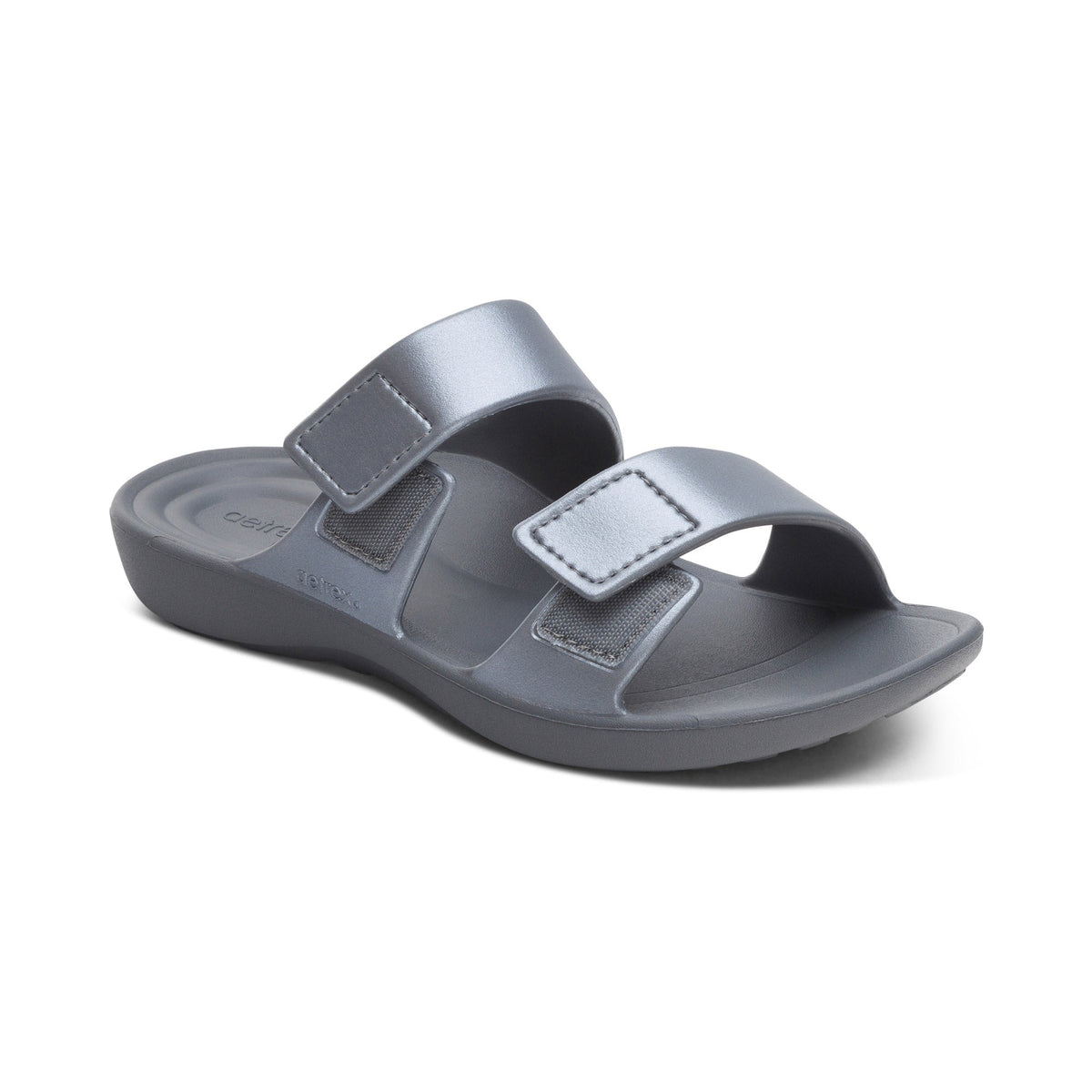 Kaia Two Band Slide - Pewter
