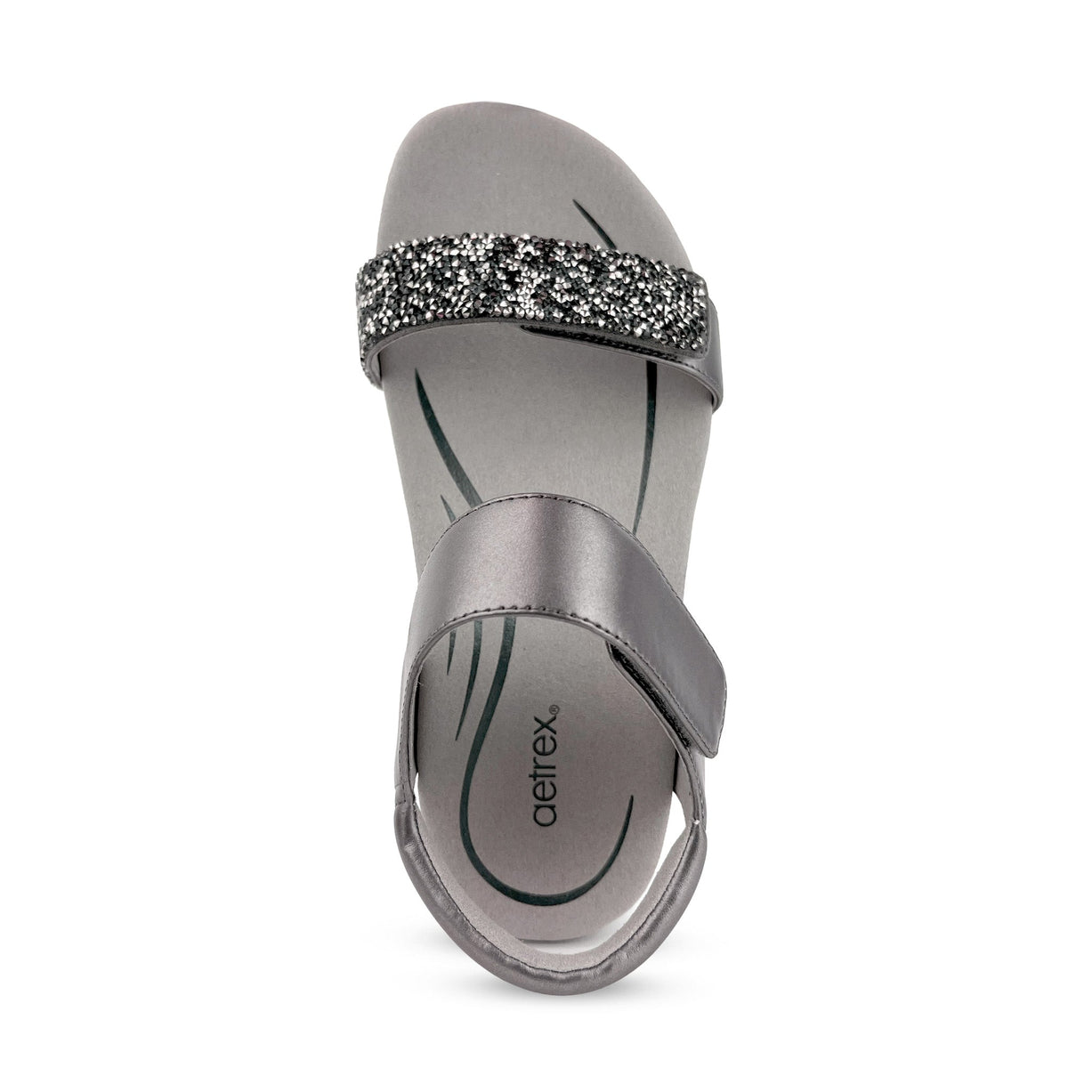 Maria Studded Quarter Strap - Jeweled Gunmetal
