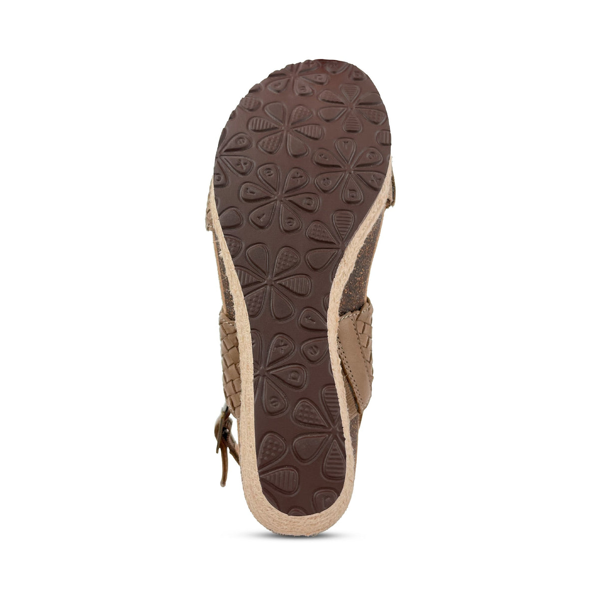 Summer Woven Quarter Strap Wedge - Taupe