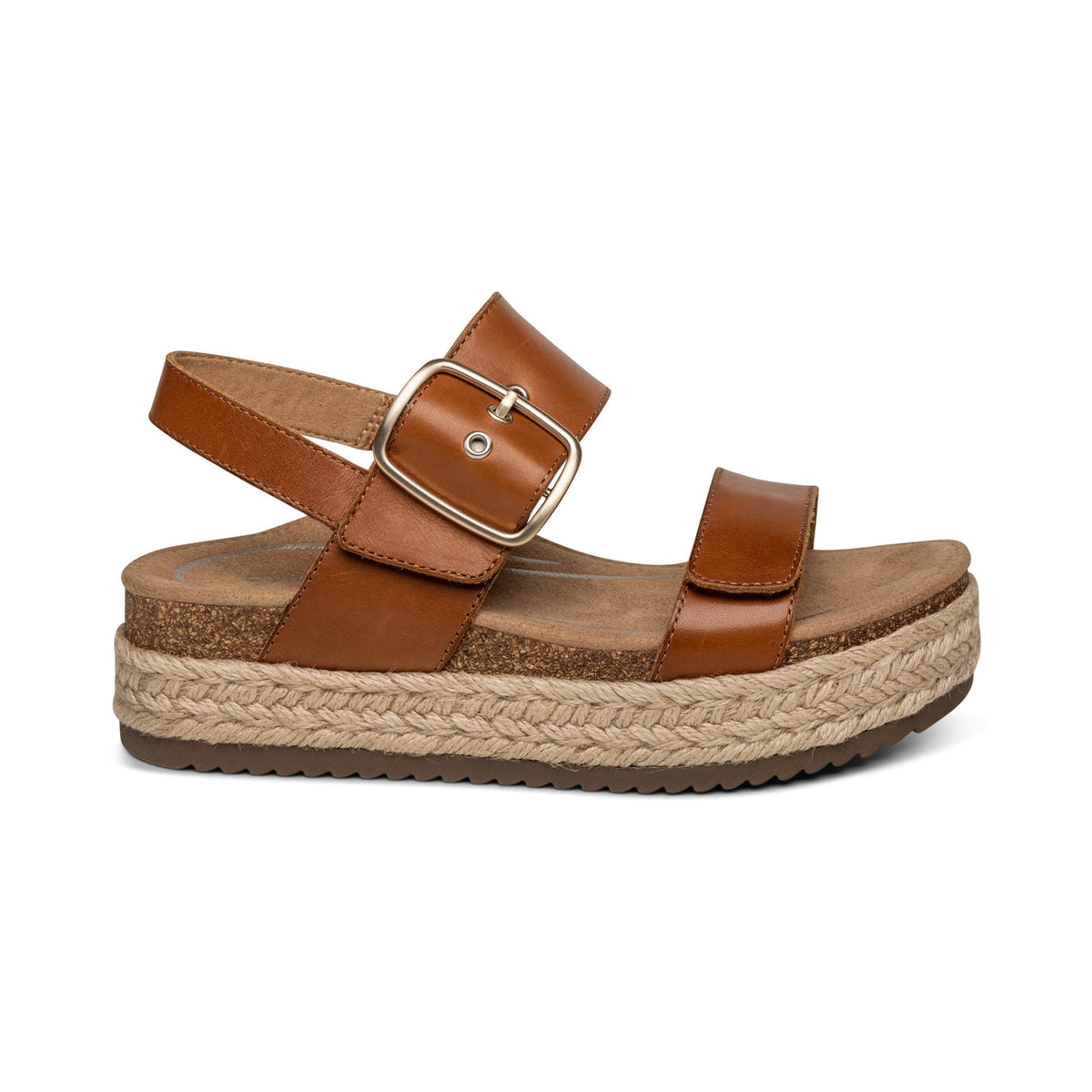 Vania Arch Support Platform Sandal - Cognac