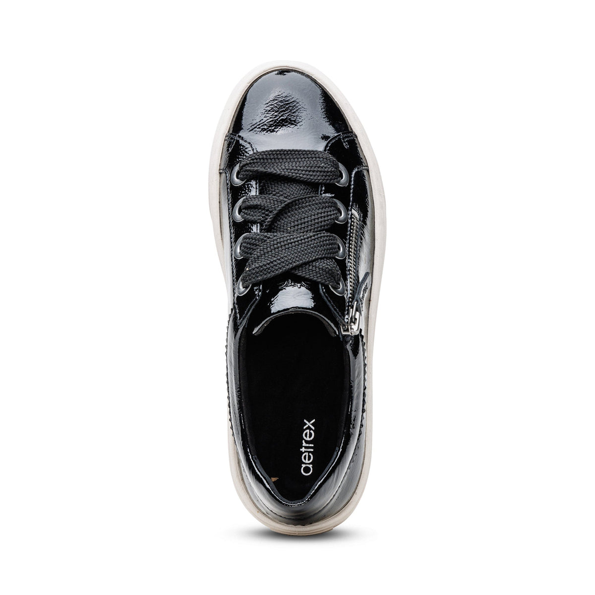 Aubrey Arch Support Platform Sneaker - Black Patent