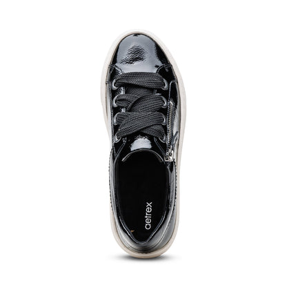 Aubrey Arch Support Platform Sneaker - Black Patent