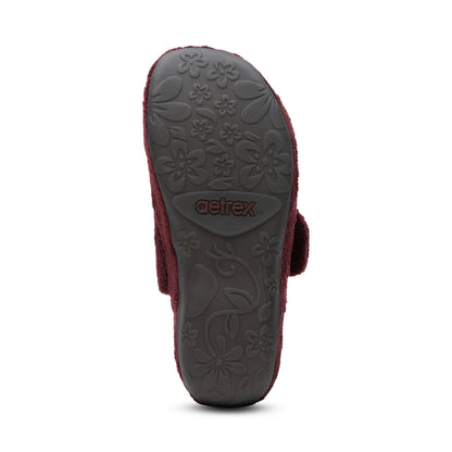 Mandy Closed Toe Slipper - Wine