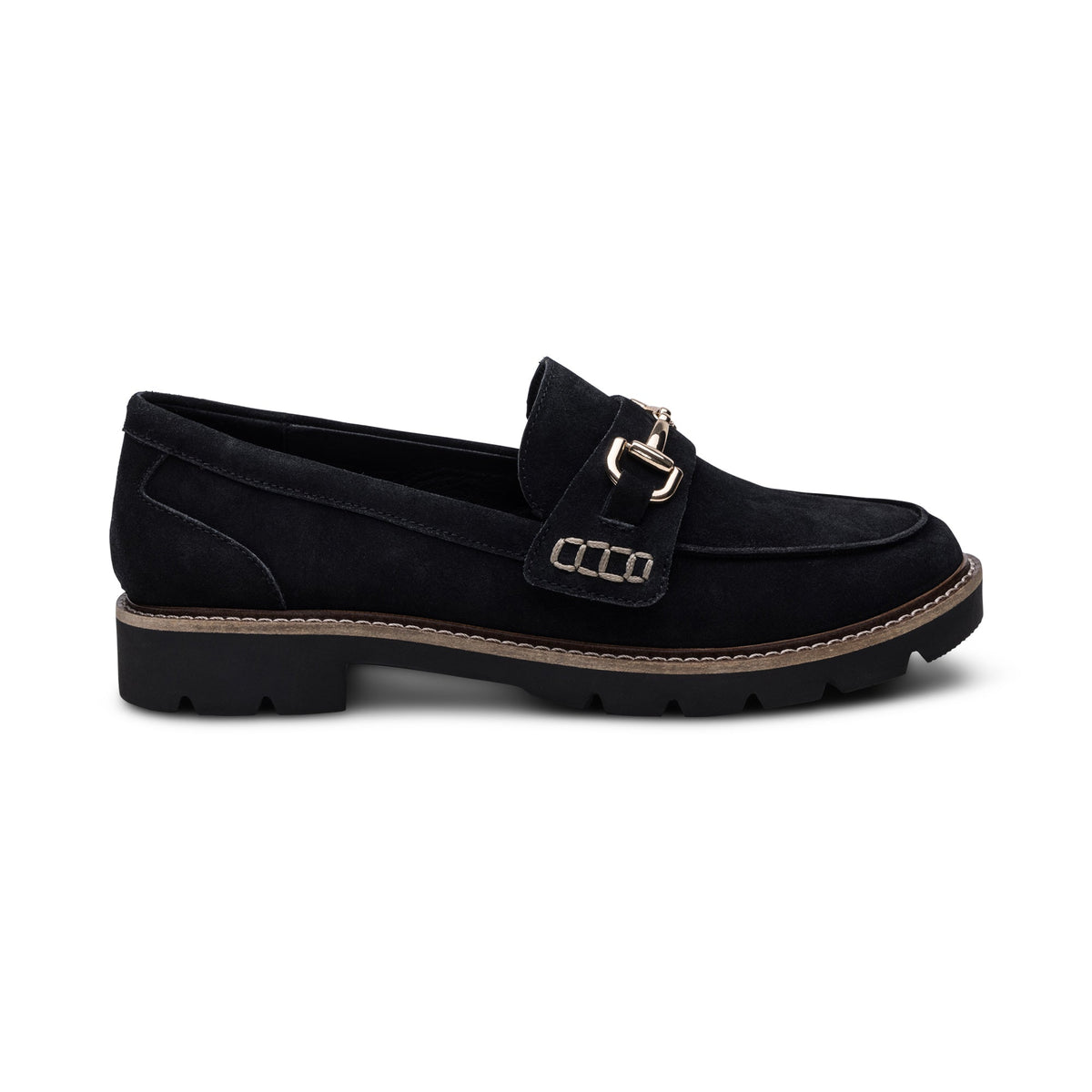 Collette Arch Support Loafer - Black Suede