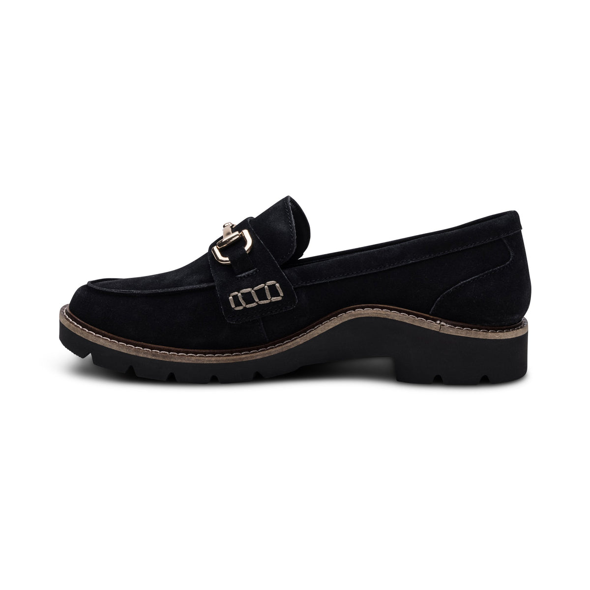 Collette Arch Support Loafer - Black Suede