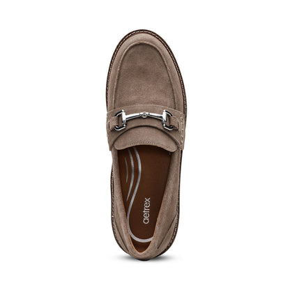 Collette Arch Support Loafer - Taupe Suede