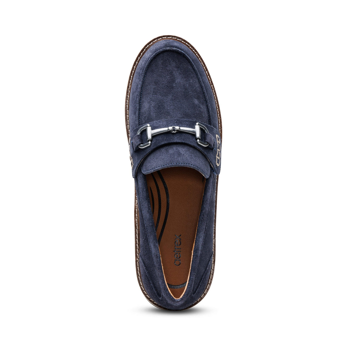Collette Arch Support Loafer - Navy Suede
