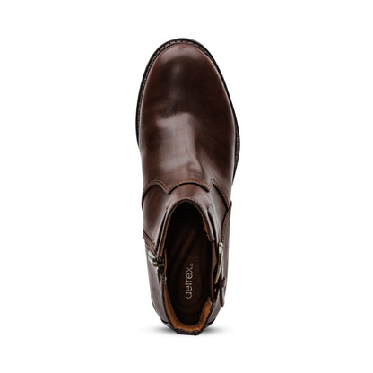 Layla Side Zip Boot - Dark Brown