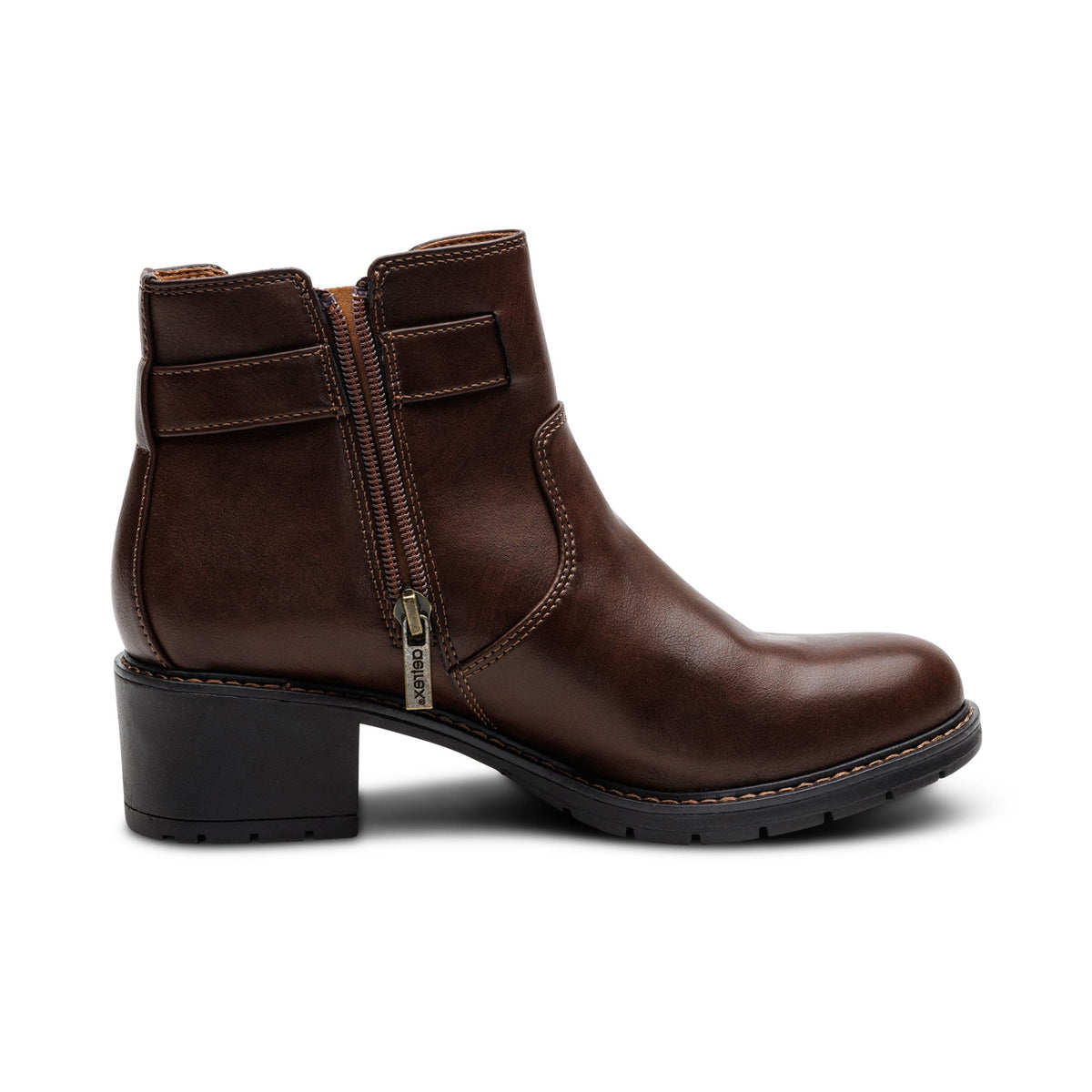 Layla Side Zip Boot - Dark Brown