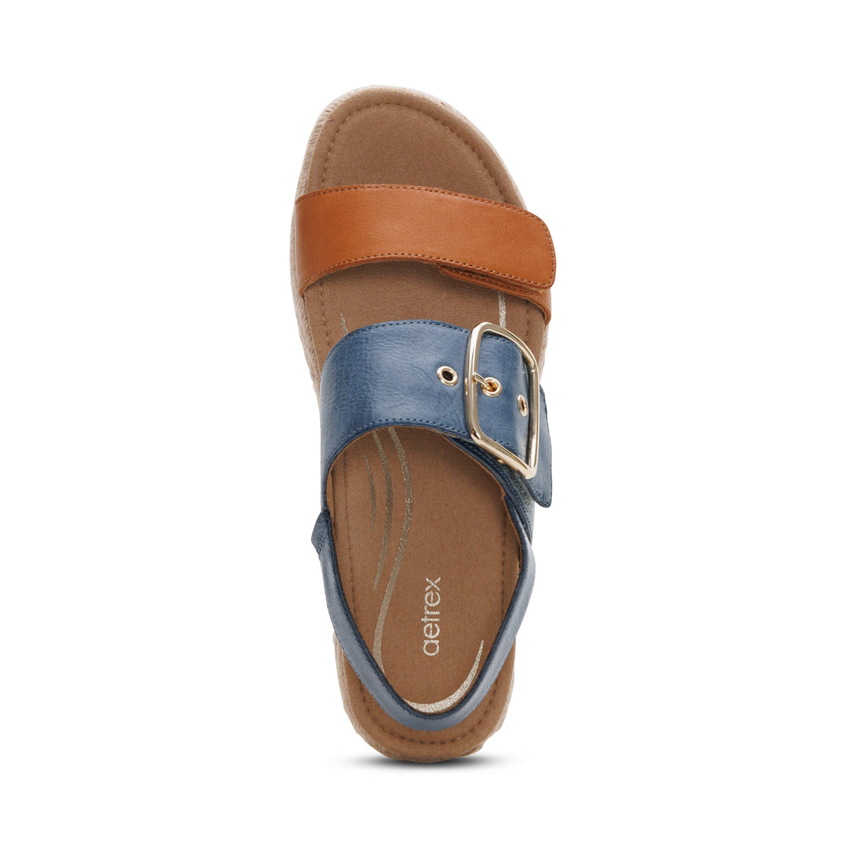 Vania Arch Support Platform Sandal - Hazy Blue