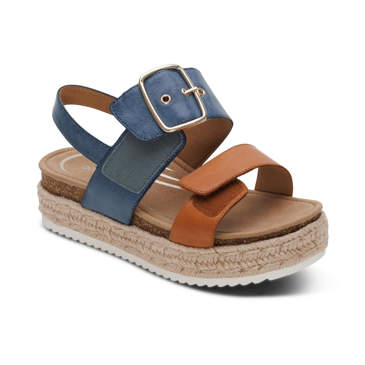 Vania Arch Support Platform Sandal - Hazy Blue