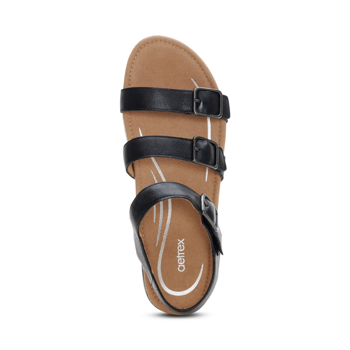 Aria Arch Support Platform Sandal - Black