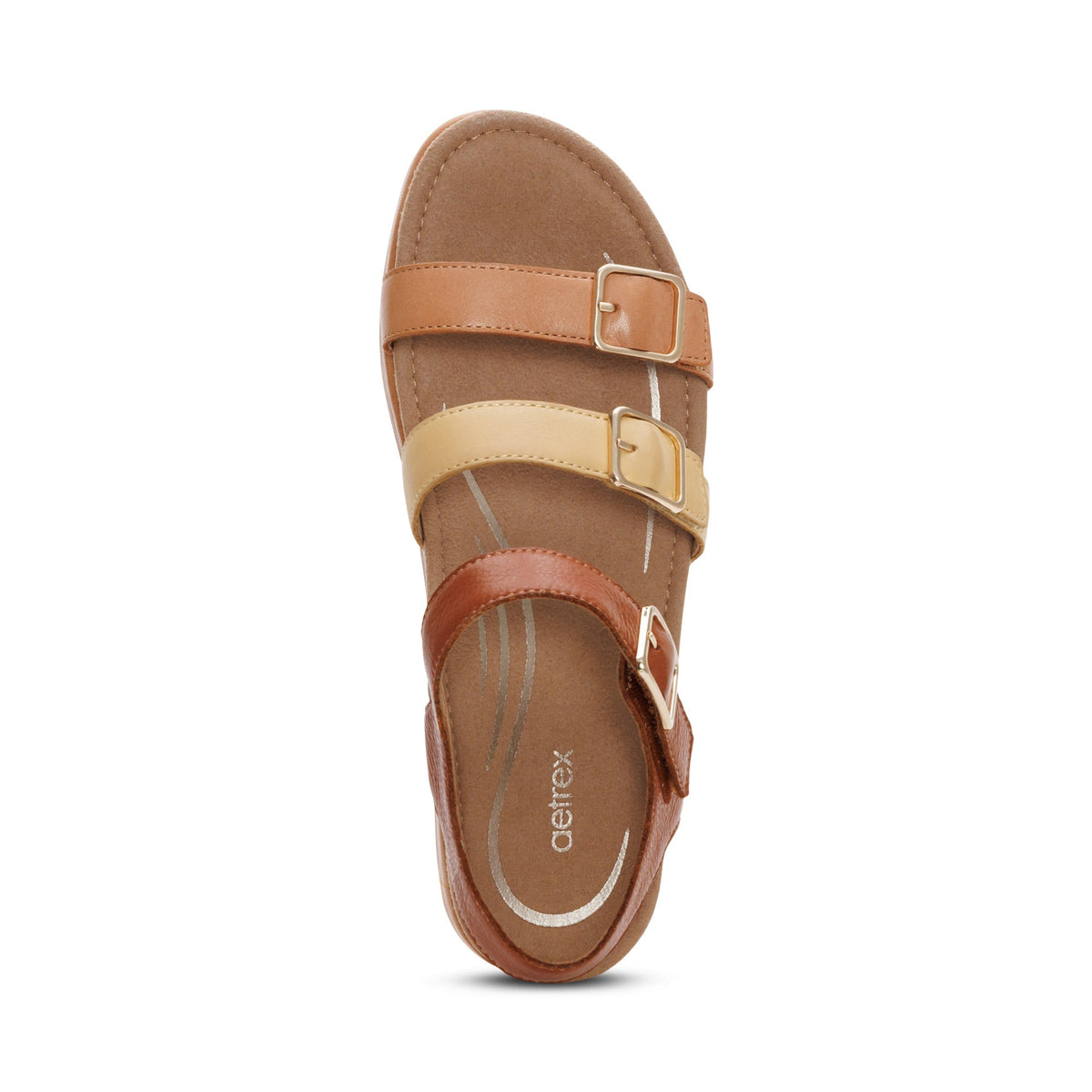 Aria Arch Support Platform Sandal - Sand Multi