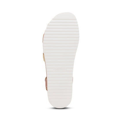 Aria Arch Support Platform Sandal - Sand Multi