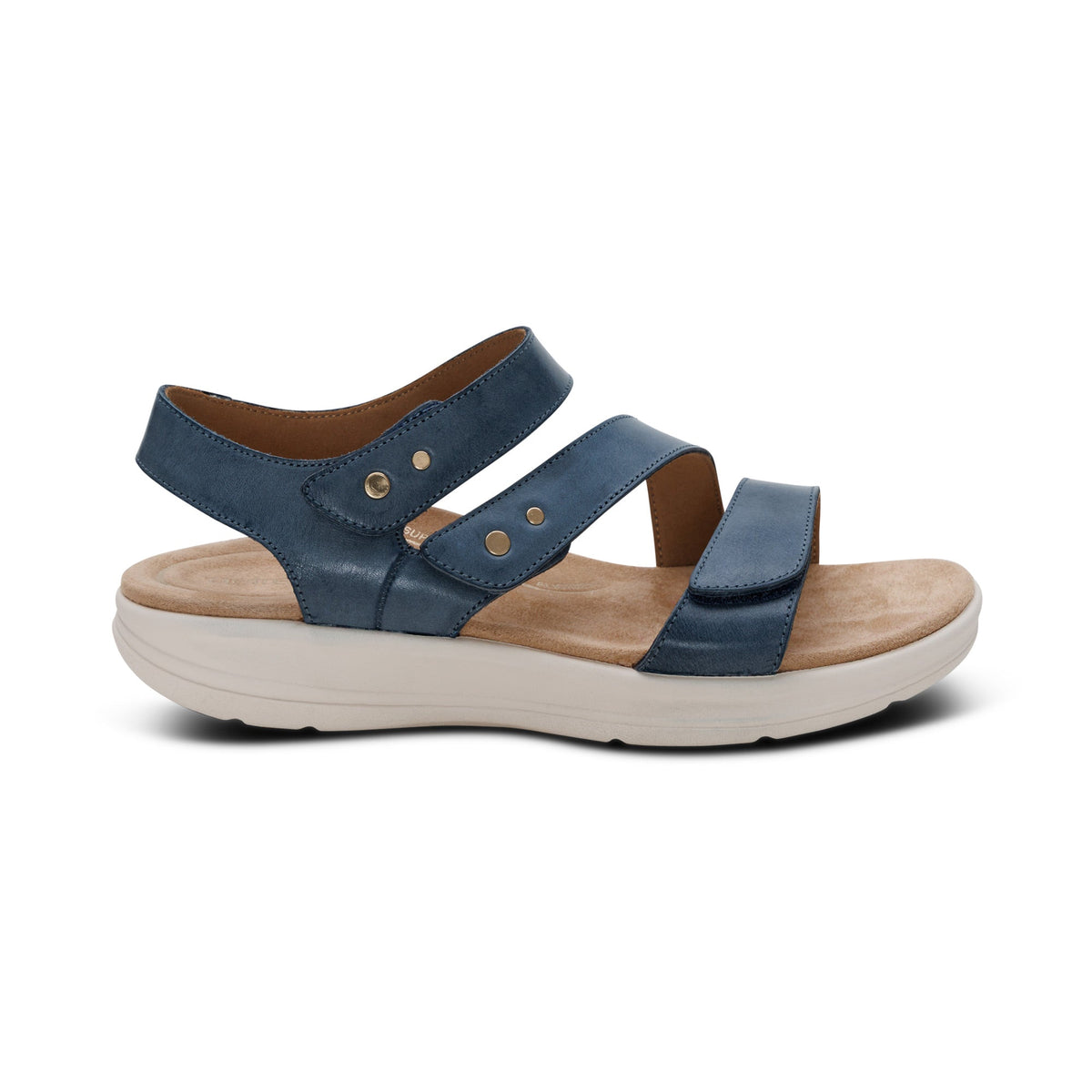 Savannah Adjustable Quarter Strap Sandal - Hazy Blue