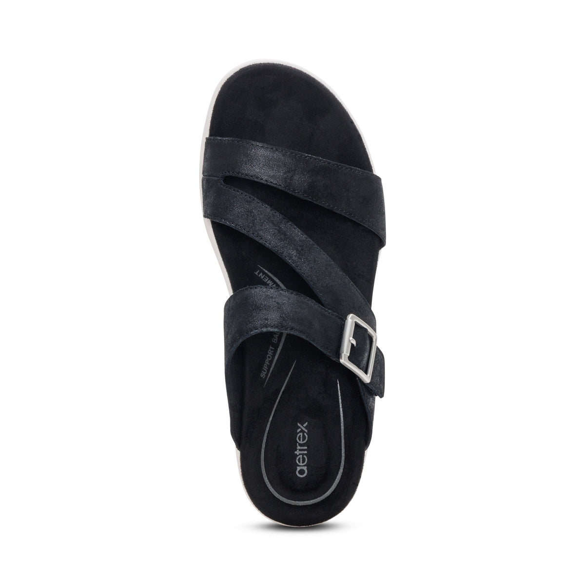 Jenny Adjustable Slide Sandal - Black