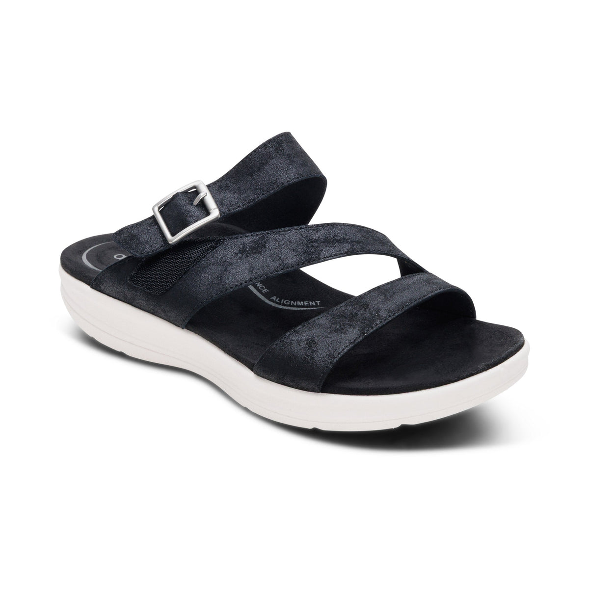 Jenny Adjustable Slide Sandal - Black