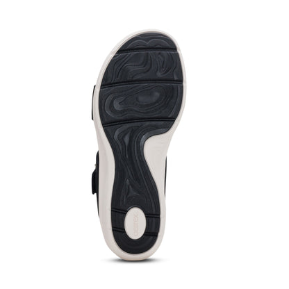 Jenny Adjustable Slide Sandal - Black