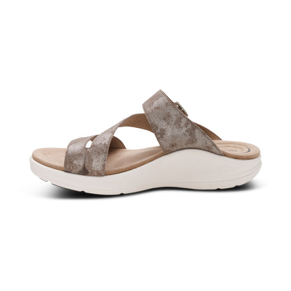 Jenny Adjustable Slide Sandal - Taupe