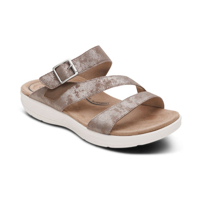 Jenny Adjustable Slide Sandal - Taupe